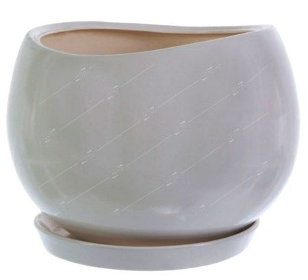 Горшок керамический Адель №3 бежевый h-12см d-13см 1,2л 1 сорт Тамбовская керамика