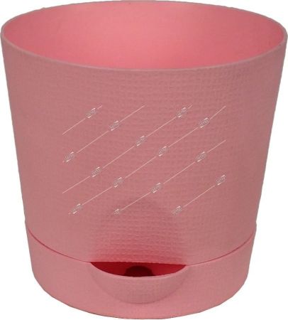 Горшок пластиковый с поддоном Le Parterre розовый 0,7л d11,5см ТЕК А ТЕК 