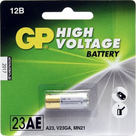 Батарейка высоковольтная 12В GP 23AF, 1шт в блистере
