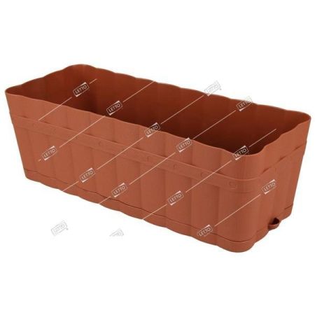 Ящик пластиковый с поддоном прямоугольный Изюминка коричневый 6л Альтернатива