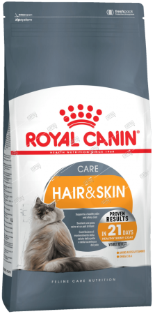 royal canin корм для кошек хэйр энд скин кэа для поддержания здоровья кожи и шерсти 0,4кг
