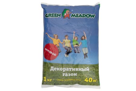 Газон Игровой семена, Зеленый ковер Мягкая упаковка 1кг