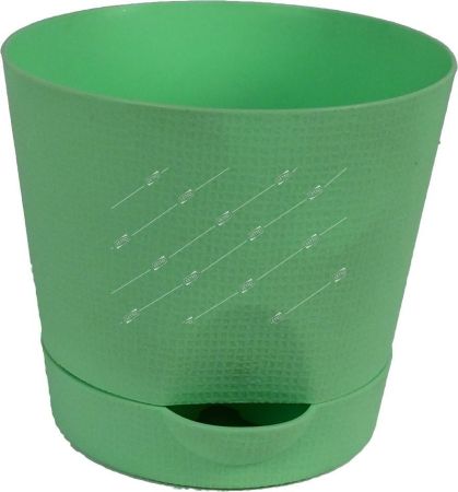 Горшок пластиковый с поддоном Le Parterre светло-зеленый 0,7л d11,5см ТЕК А ТЕК 