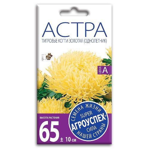 Астра Тигровые когти золотая, семена Агроуспех 0,3г (250)