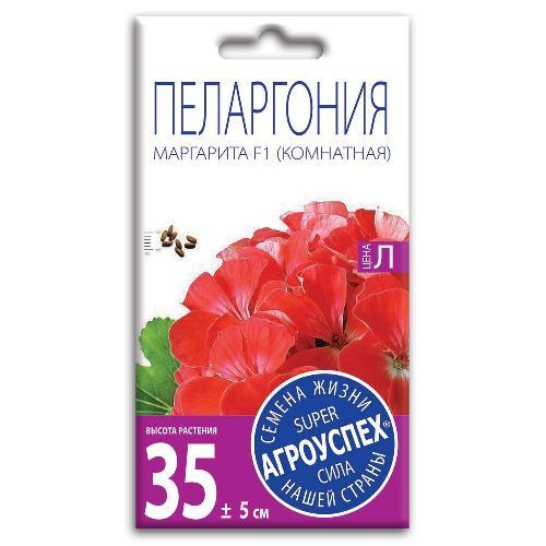 Пеларгония Маргарита красная F1, семена Агроуспех 4шт (500)