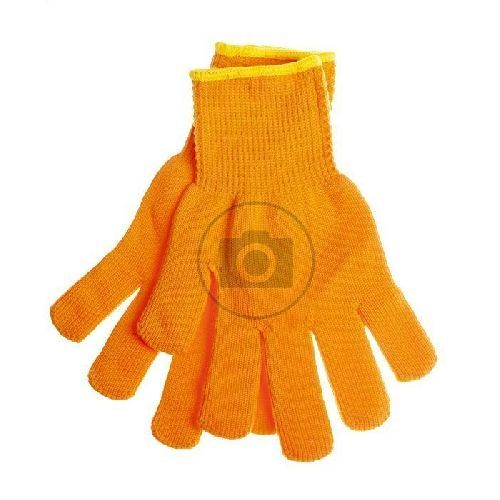 Перчатки акриловые утепленные без покрытия, оранжевые, Praktische Home G-127 (Ж0892)