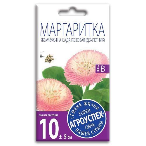 Маргаритка Жемчужина сада розовая, семена Агроуспех 0,05г (400)