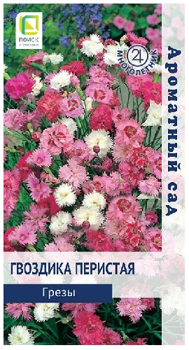 Пц/гвоздика Грезы перистая смесь,h35см,полумахр. М *0,1г Ароматный сад Новинка23