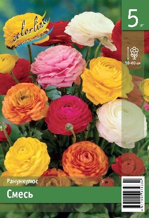 Ранункулюс Смесь сортов Ranunculus Mixed 7/8 5шт, капер, Колорлайн