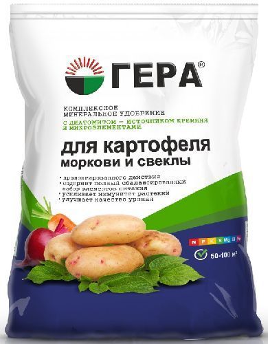 Удобрение для Картофеля, Моркови и Свеклы с диатомитом 0,9кг Гера (25) [1050] 
