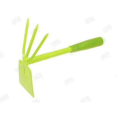 Мотыжка Комби 3-х зубые грабли с лопаткой с мет черенком и пласт ручкой `Урожайная сотка` (О0412)