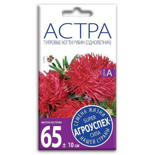 Астра Тигровые когти Рубин, семена Агроуспех 0,3г (250)