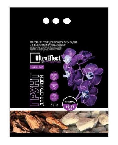 Грунт для Орхидей UltraEffect+ пеностекло Оптимал 19-37мм 3л (10) 