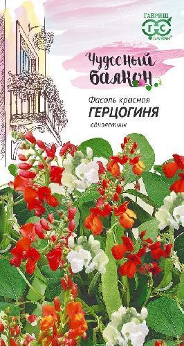 Фасоль (тур. бобы) Герцогиня, семена Гавриш Чудесный балкон 5шт