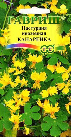 Настурция Канарейка, семена Гавриш 0,7г
