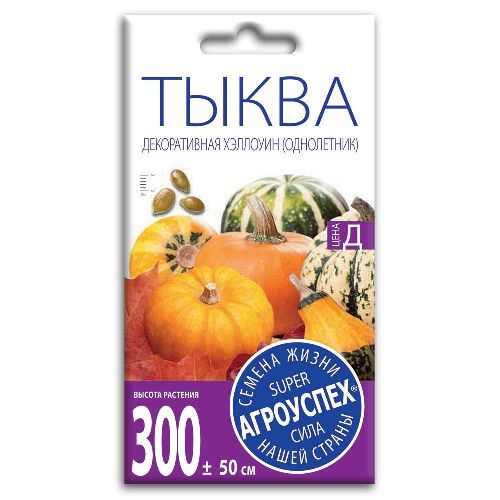 Тыква декоративная Хэллоуин, семена Агроуспех 1,5г (150)
