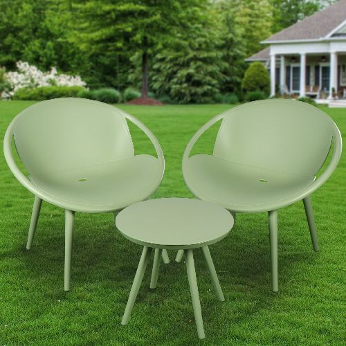 Набор садовой мебели Amelia, стол 50,5*45см + 2 кресла, Green Days 730202 (440041)