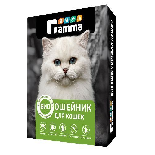 БИООШЕЙНИК для кошек от внешних паразитов, 350*9*3мм, Gamma 