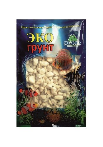Грунт для аквариума Мраморная крошка белая 5-10 мм 1 кг, Медоса, 350013