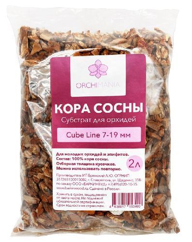 Грунт для орхидей (кора сосны 7-19мм) Орхимания Куб 2л 1004135