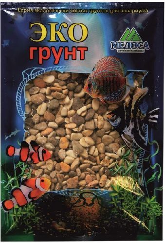Грунт для аквариума Галька КАСПИЙ №2 5-10мм 1кг, Медоса, 470018