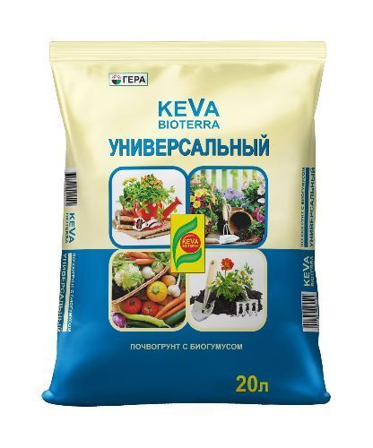 Грунт Универсальный с биогумусом Кева Биотерра 20л Гера (5) [185]  