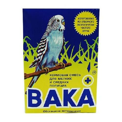 Корм для мелких и средних попугаев 500г п/э ВАКА Плюс