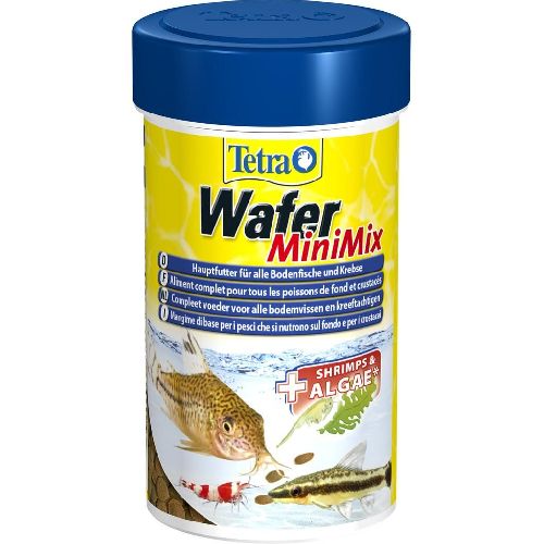 Корм для всех донных рыб со спирулиной и креветками Tetra Wafer Mini Mix, мини-пластинки, 100мл