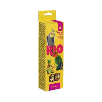 зерновая палочка рио для средних попугаев с тропическими фруктами 2шт (8) бг1289/22130