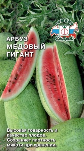 Арбуз Медовый Гигант супер F1, семена Седек 1г