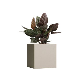 Кашпо файберстоун КВАДРО ДЮНА, 30*30*30см, 27л, CONCRETIKA