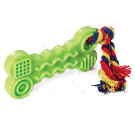 игрушка для собак из ц/литой резины "косточка с веревкой", 95/165мм,12191142 triol