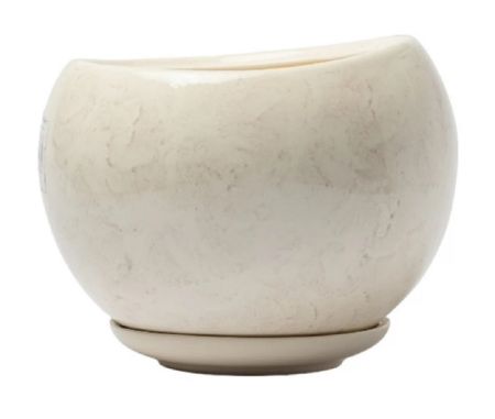 Горшок керамический Адель №3 бело-серый h-12см d-13см 1,2л 1 сорт Тамбовская керамика
