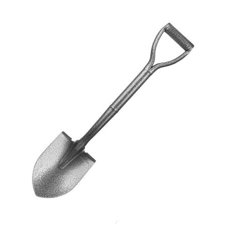 Лопата саперная рельс. сталь `Урожайная сотка` с цельномет/чер и V ручкой 72 см MINI S520D(Ж0913)