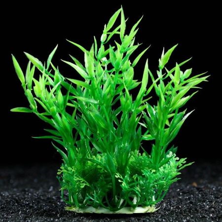 растение искусственное аквариумное 15см зелёное №5 1 шт, пижон аква