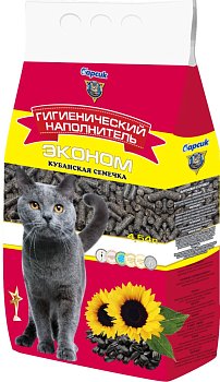 Наполнитель Барсик Эконом Кубанская Семечка 4,54 л