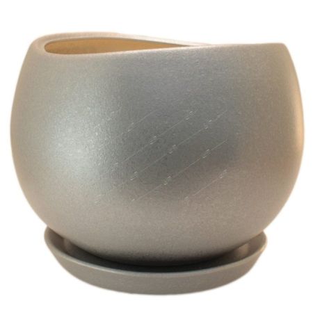 Горшок керамический Адель №1 серебро 15л h-25см d-28см 1 сорт Тамбовская керамика