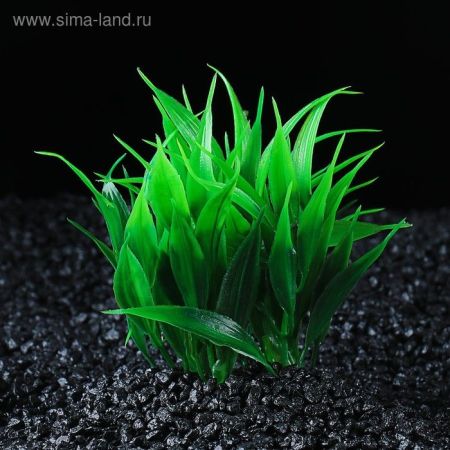 растение искусственное аквариумное кустовое №1, 10 см, зеленое, пижон аква