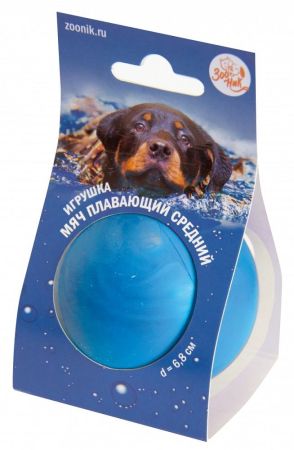 игрушка для собак плавающая мяч средний 6,8см цвет в ассортименте зооник