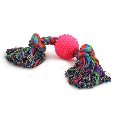 игрушка для собак "веревка, 2 узла и мяч", d65/310мм,12111011 triol