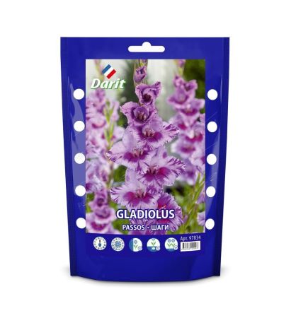 Дой-пак  Гладиолус Шаги Gladiolus Passos 14/+ (крупноцветк., сиреневый) 5шт