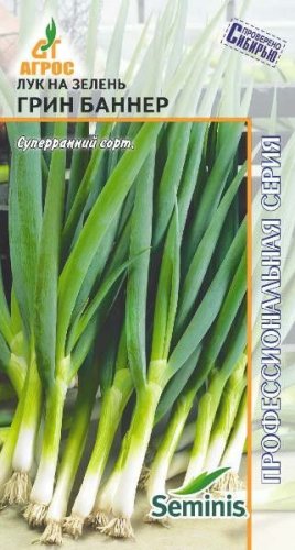 Лук на зелень Грин Баннер, семена Агрос Проф.серия Seminis 200шт