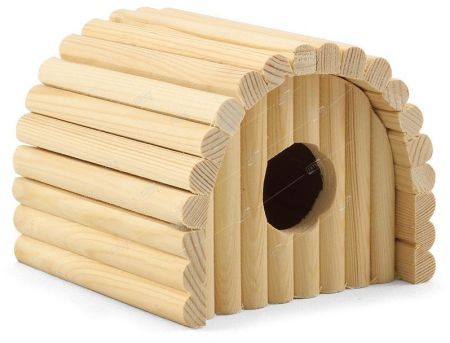 домик полукруглый для мелких животных деревянный, 125*130*105мм 42032013 gamma