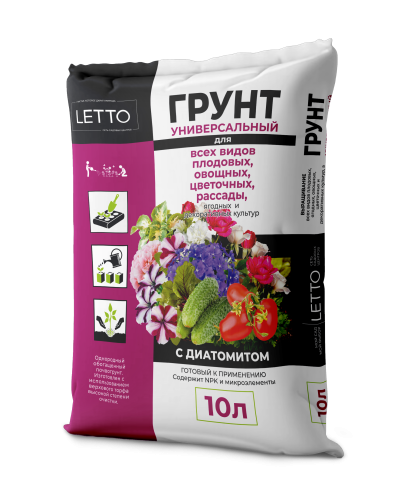 Грунт УНИВЕРСАЛЬНЫЙ с диатомитом 10л ЛЕТТО