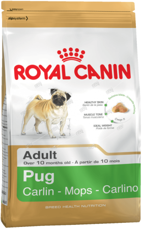 royal canin корм для собак мопс эдалт от 10 мес 1,5кг