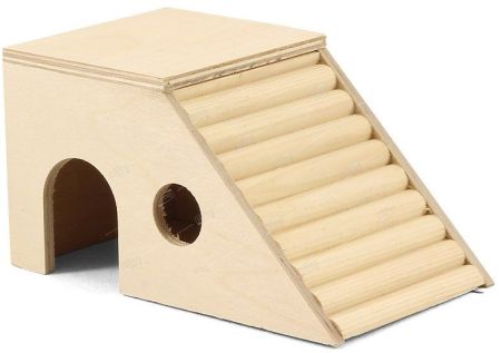 домик-лестница для мелких животных деревянный, 170*100*90мм 42032022 gamma