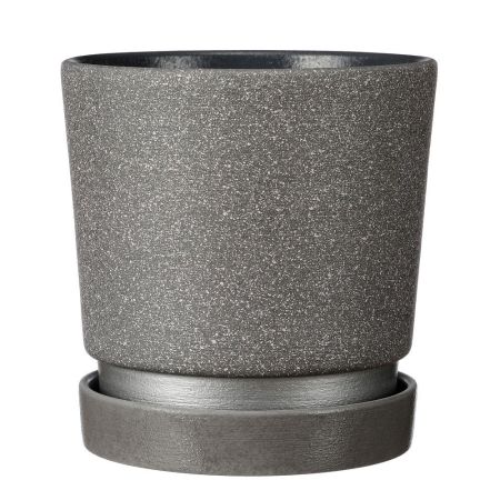 Горшок керамический Лакшери №3, серый платан, d16 h16см, 1,9л