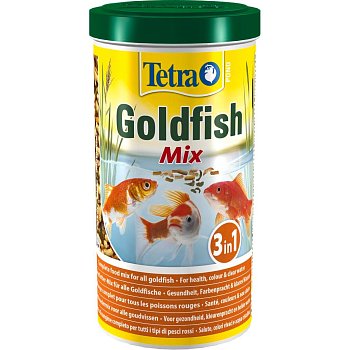 Корм для золотых рыбок Tetra Pond Goldfish Mix, хлопья+палочки+суш.гаммарус, 1л
