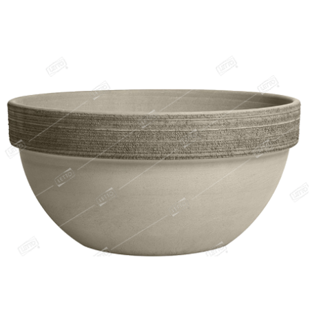 Горшок керамический Ибис Вулкано Граф без поддона миска d25 h12.7 серо-корич 2025подд054637