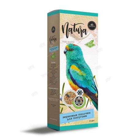 зерновые палочки для попугаев secret natura витаминно-минеральный коктейль 2шт 